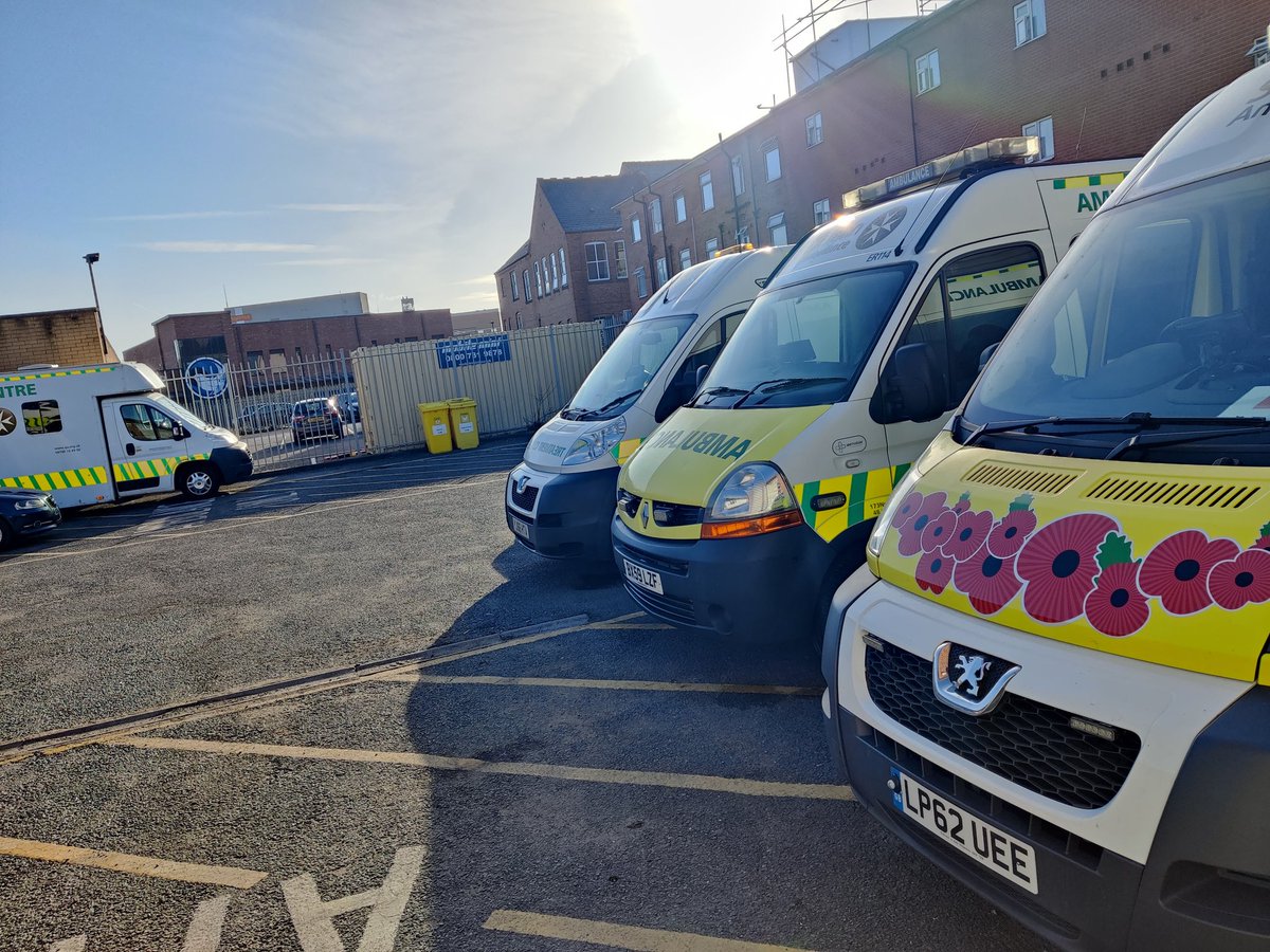 This morning's tasks - monthly vehicle checks and Ambulance audits at Derby Hub. Bit of sunshine, but still chilly!