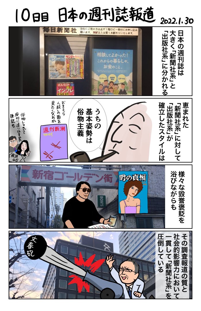 #100日で再生する日本のマスメディア 
10日目 日本の週刊誌報道 