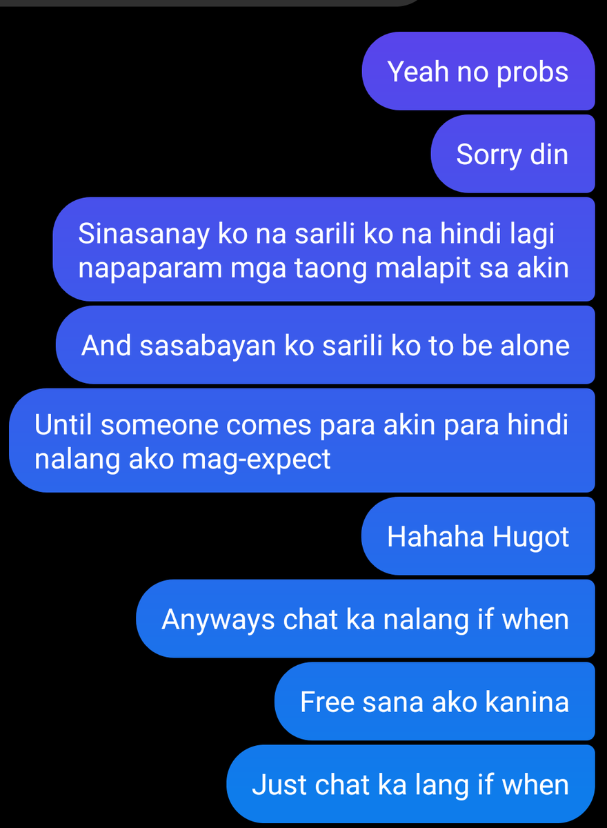 MXtraaaa's tweet photo. From now on, sanayan natin sarili natin on not expect too much if they replied back.
Siguro nga hindi ako compatible sa mga busy persons, because I get irritated.
Sigh
#sadboi #reality #dealwithreality https://t.co/EWxE1CUTZp