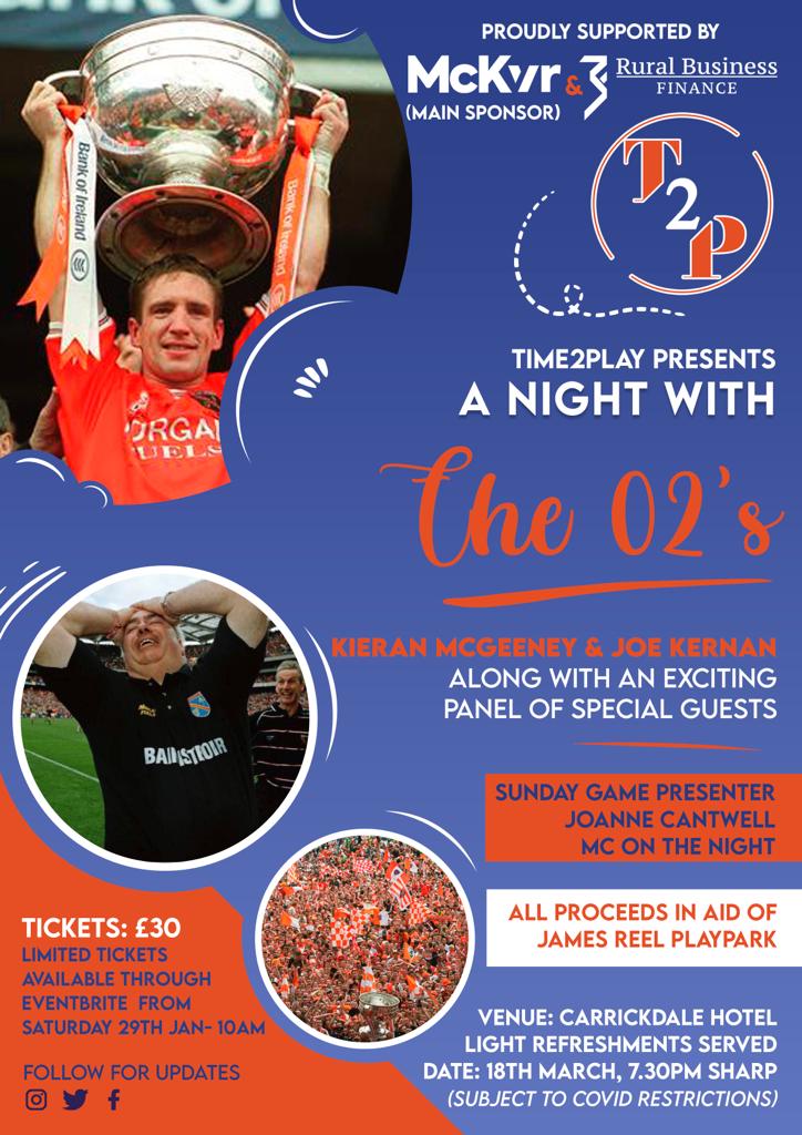Time2play_park's tweet photo. That Sunday morning feeling as an Armagh fan! There is something growing in the orchard! In this Armagh weekend there has been great uptake in the tickets for A night with the 02's let's keep the momentum going. #futureisorange #backto2002 https://t.co/7TyzEv3Fs1