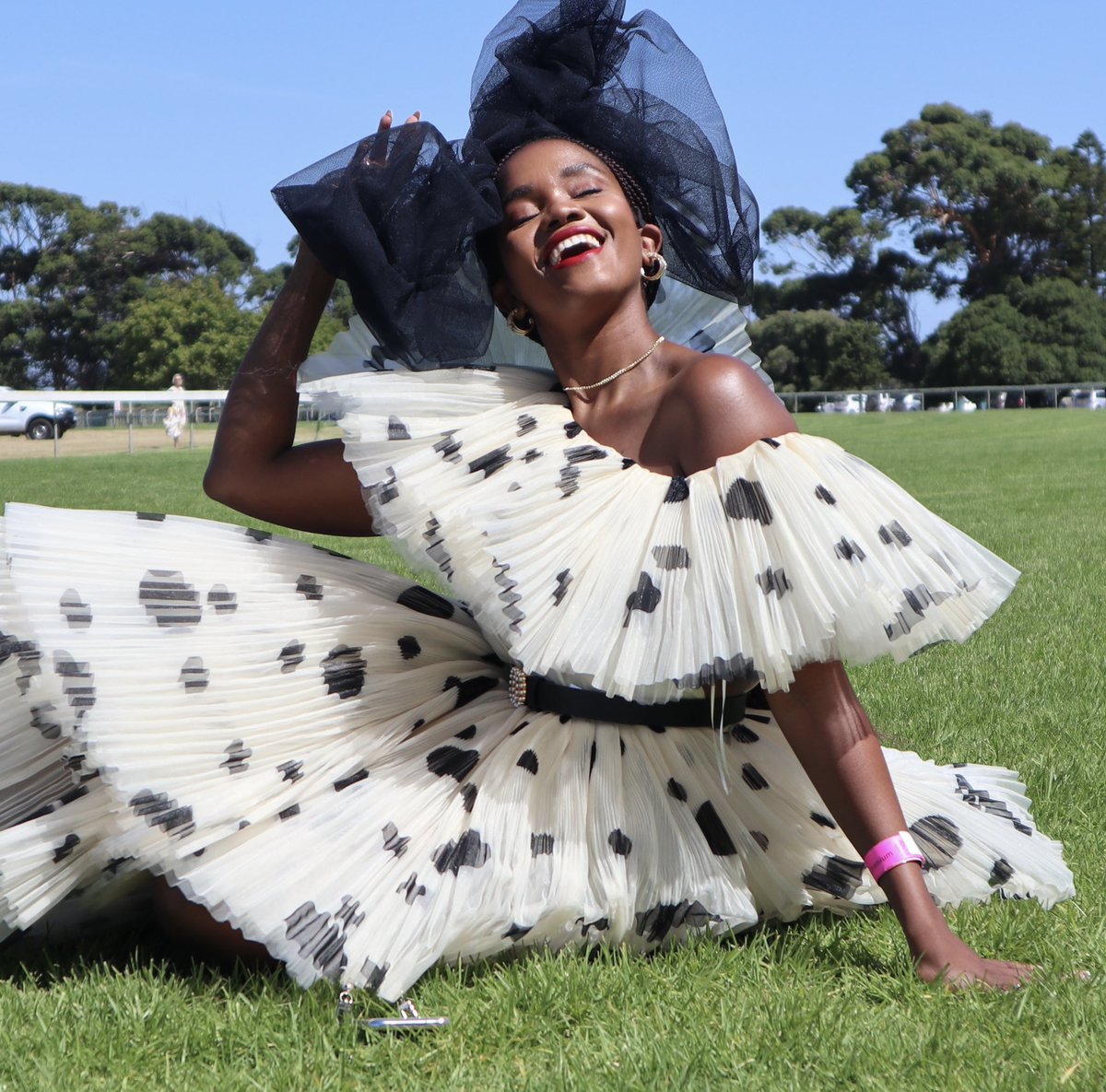 IamAbongwe's tweet photo. I went to the horses yesterday. 
The #CapeTownMet was so much fun.
My @hmsouthafrica @hm game me all the life https://t.co/5YfPakNCA1