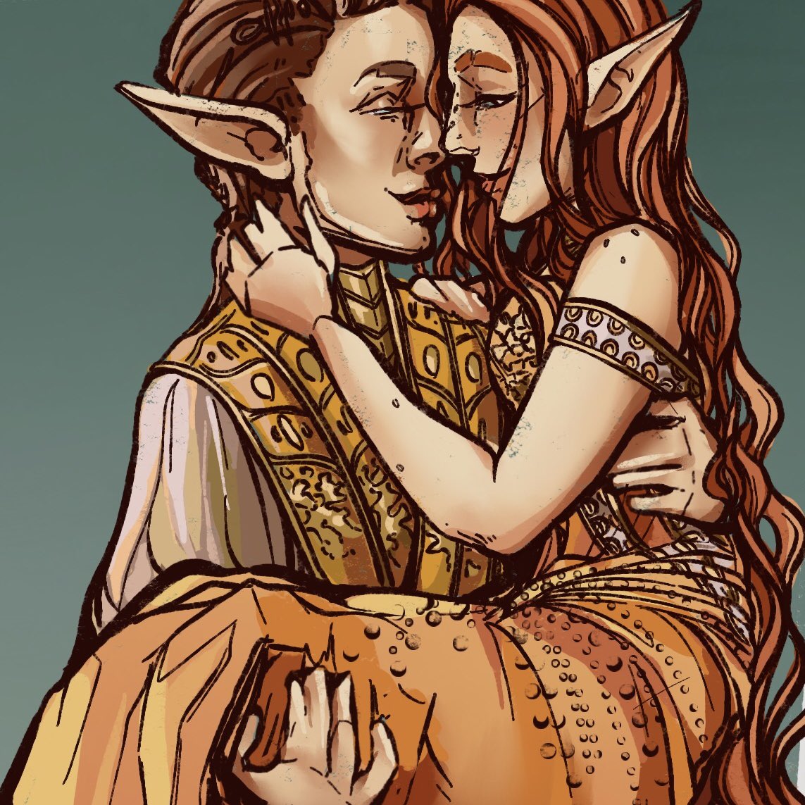 zcchaeus_'s tweet photo. Solas and Lavellan— young and in love, inspired by Alfonse Mucha’s palettes.

I just wish they had ‘another world’ to be happy in.

@BioMarkDarrah @PatrickWeekes @Pancheers https://t.co/KqT0hWMovl
