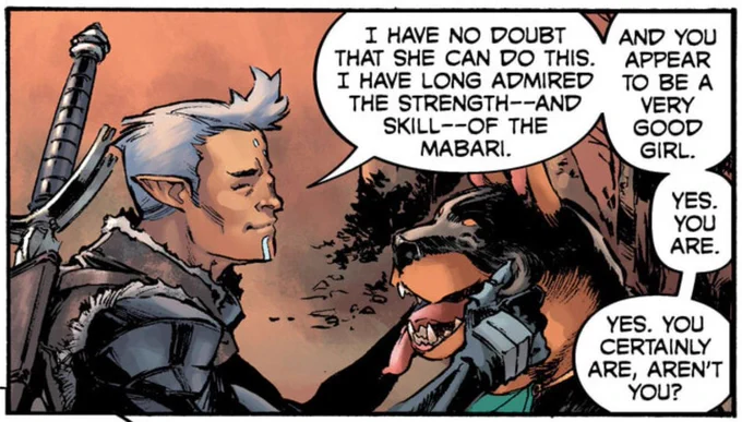 The fact that Fenris is canonically obsessed with mabaris at least as much as Fenris is capable of being obsessed with something relatively harmless sends me 