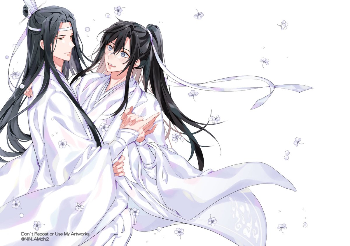 2boys white headband multiple boys long hair black hair male focus yaoi  illustration images