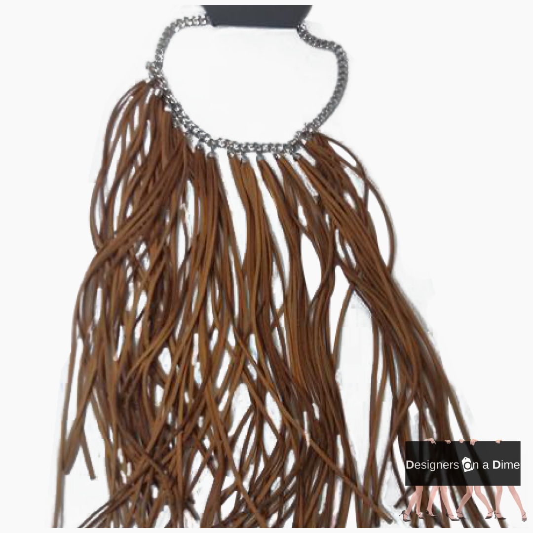DesignersOnDime's tweet photo. Check out this Fringe necklace. Such a great add to your accessories for the perfect boho look! #DesignerClothing #designersonadime 
Fringe Leather Boho Necklace (SKU 000163-4) 
$55.00
➤ https://t.co/zZTi35fUlf https://t.co/jGUktWopqQ