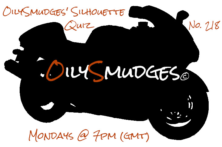 Good evening &amp; welcome to the 218th edition of the Silhouette Quiz
To take part:
1) FOLLOW <a href="/OilySmudges/">OilySmudges | Stuart 🇬🇧🏁🏍️</a>
2) RETWEET this tweet
3) REPLY with the MAKE, MODEL, YEAR &amp; COLOUR (NO PHOTOS - that'll spoil the fun for others)
4) WAIT for DM with good news
5) REPEAT if no DM!
Good luck 🏍️