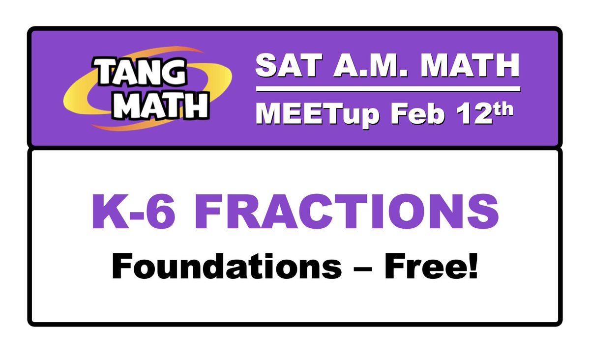 Ready to COMPLETELY re-think how you're teaching fractions?

We're going to shock some people when they see what ALL kids can do when they have the foundational knowledge &amp; skills they need.

Teacher PD &amp; student lessons. All month long. Fraction February! TangMath.com/UP