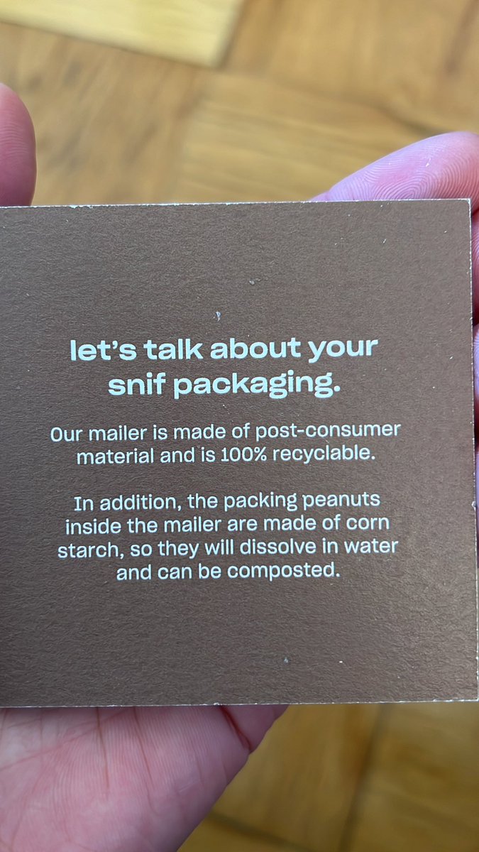 WOW wow wow there’s so much good happening here 🙌 

Great smells, amazing branding, highest quality packaging I’ve seen in a while, biodegradable packing peanuts 👏 love this 👏 

Thanks <a href="/thebryanedwards/">Bryan</a> <a href="/snifnyc/">Snif</a> 💜