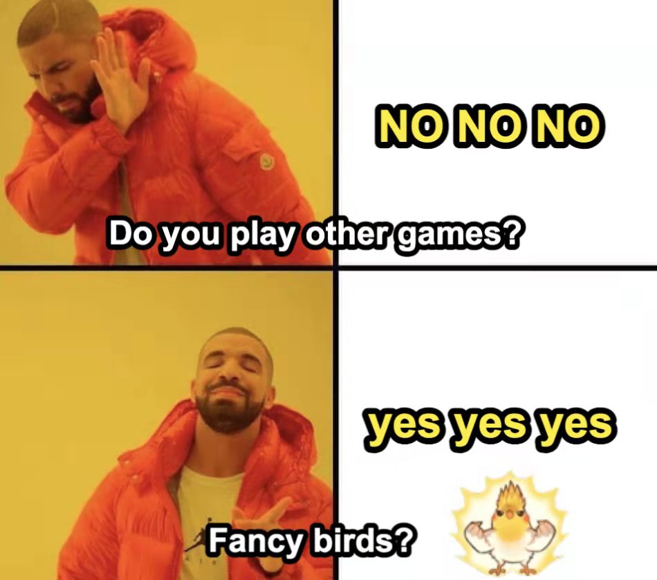 Boyleee42495375's tweet photo. $FNC
Do you play other games?

NO NO NO

Fancy Birds?

YES YES YES

@Fancybirdsio https://t.co/Y4vPyihCGL