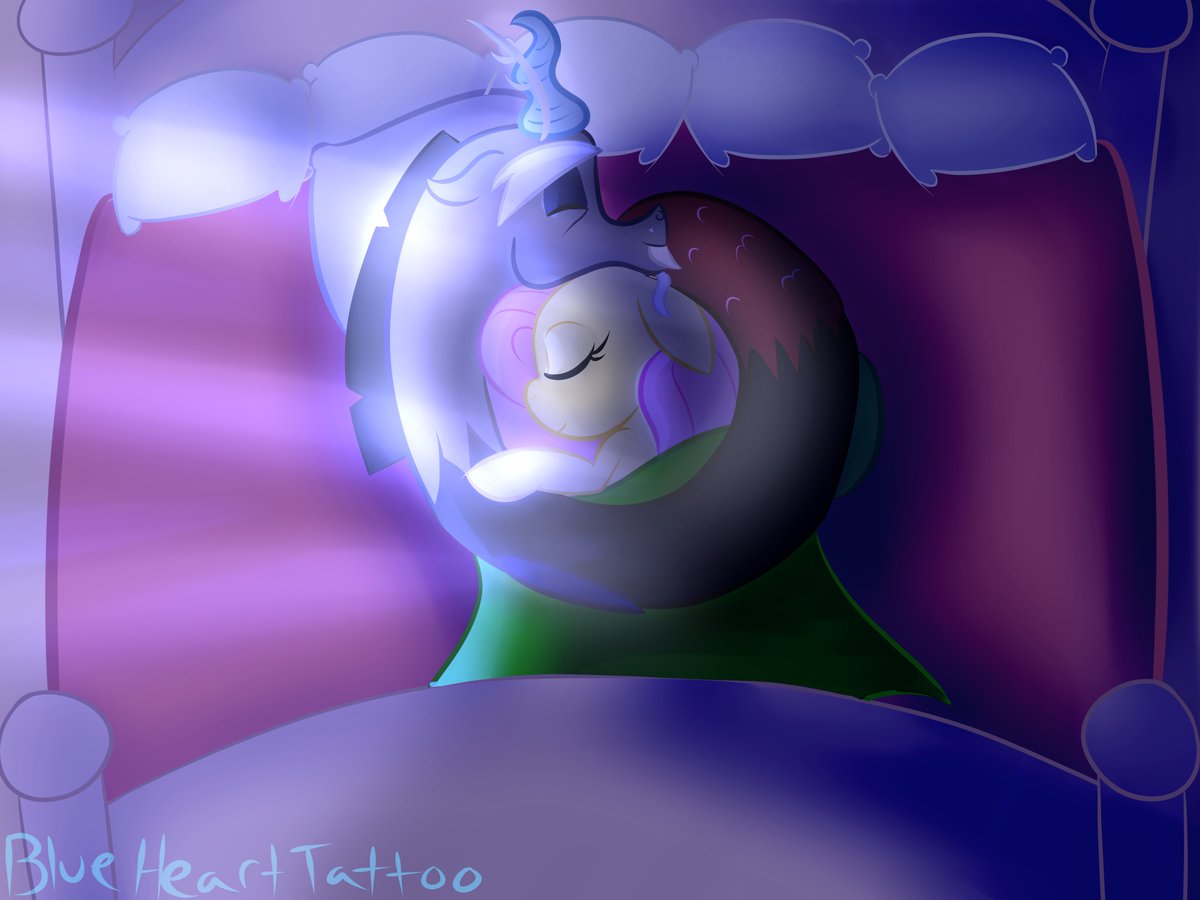 BlueHeartTatto's tweet image. Fluttercord Week- Day 12- Comfort
This is inspired by a scene from my fanfic/audio drama, &apos;The Element of Kindness&apos; (hence the CMC beds)