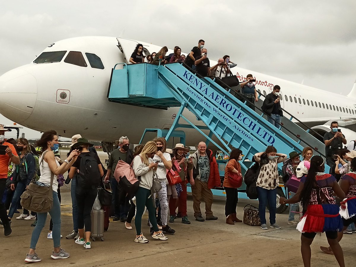 uduny's tweet photo. Today, we welcomed the first ever Bulgarian Charter flight in the Magical Kenya. The Industry is recovering. We are not yet there but the future looks pretty awesome.

#Magicalkenya https://t.co/WOuRv50Mt3