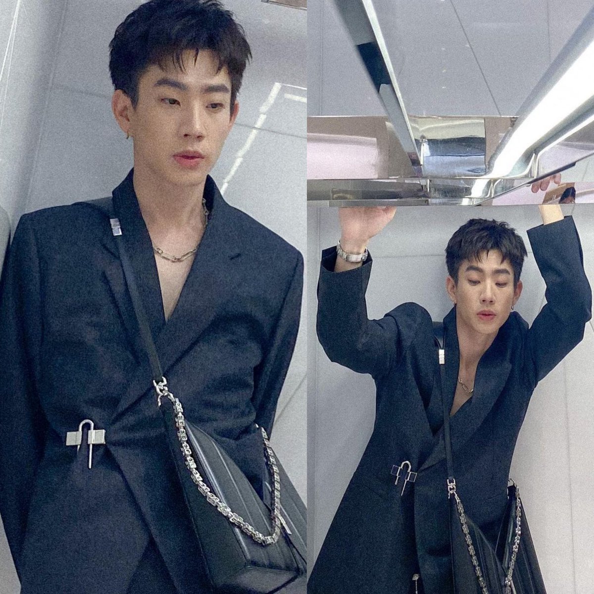 JumpolAesthetic's tweet photo. He is EATING this look 🔥🔥🔥
#GivenchySpring22 #ออฟจุมพล #OffJumpol #ออฟกัน https://t.co/tTVPWyWfcF