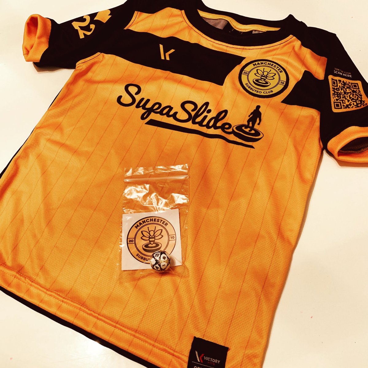 Youth shirt sent to a new up and coming player Morley.

We hope to gain more interest from new youth players in our upcoming Subbuteo skill sessions <a href="/FootballMuseum/">Nat. Football Museum</a> starting Saturday 5th Feb.

#Manchester #Subbuteo #fun #football #soccer #shirt #footballkit ⚽️