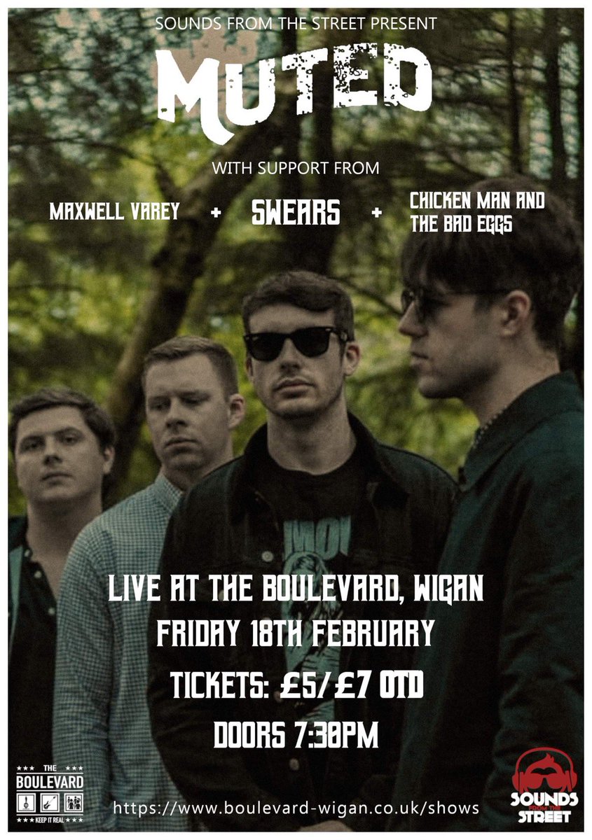 Out next gig…
Tickets available on Skiddle now
@DellaNoirs (now Muted)
@SWEARSband 
@cmatbe 
@maxwell_varey 

skiddle.com/e/35985815