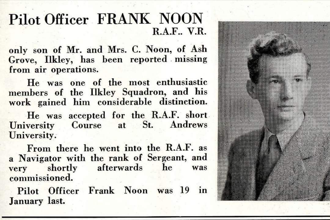 This weekend we remember two former Cadets of 1224 Sqn.

Flt Lt David Stead was killed on 30 January 2005 when his C-130 was shot down over Iraq.

Plt Off Frank Noon was killed on 29 January 1943 when his Wellington Bomber was shot down over Lorient. 

We Will Remember Them
