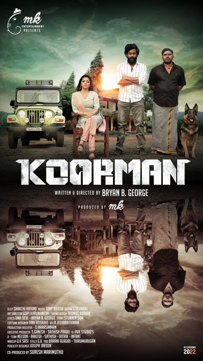 sri50's tweet photo. Here is the Title & First Look of #MKEntertainment #ProductionNo1 #Koorman Looks interesting
@Rajajeemanickam @Bala_actor @jananihere @PraveenSurviver @BryanB_George @Tonycomposer
#KoormanFirstLook https://t.co/YjfZhdF6uW