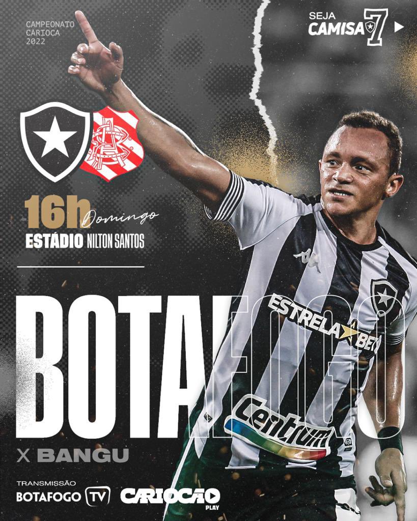 BOTAFOGO X BANGU TRANSMISSÃO AO VIVO - CAMPEONATO CARIOCA 2022 DIRETO DO  NILTON SANTOS 