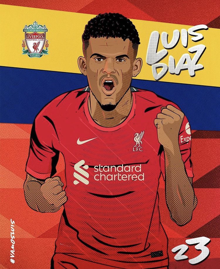 De Barrancas, La Guajira hacia Anfield Road 🔴🇨🇴 Qué felicidad ver a un colombiano vestido con esta camiseta #YNWA #VamosLuis