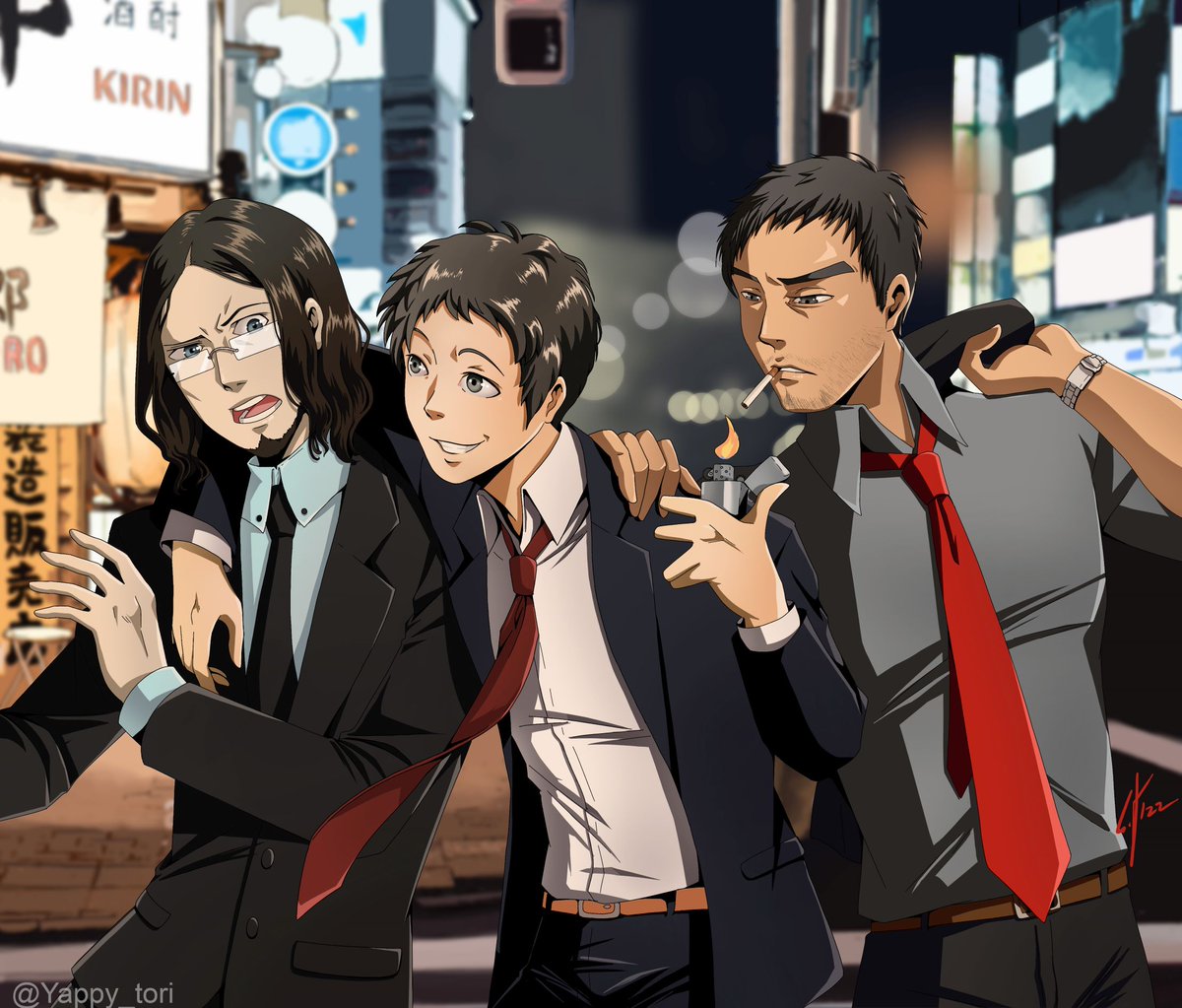 足立とオッサン達。ペルソナの警察組！ Adachi and the Ossans. Love