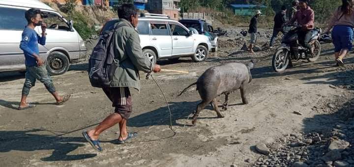 Chanapai247's tweet photo. Fighting between #Rikhawdar based KhaLaYa 268 and local resistance group has led about 2,000 locals to abscond towards Mizoram of India. Owing to possible clashes, those people in Myanmar-India border have to stay only at their hideouts.
#WhatsHappeningInMyanmar 
#2022Jan30Coup https://t.co/mxVrvuHfXl