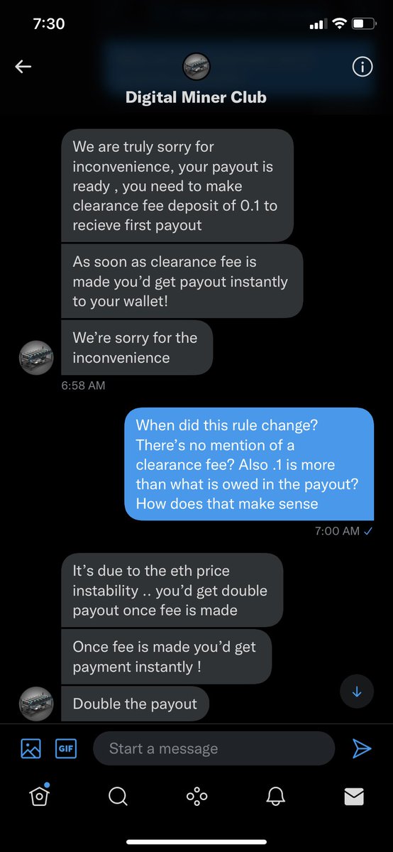 andip42's tweet photo. @Digitalminesnft @ZhrisK84 @Digitalminernft Here’s how that conversation goes once you message them https://t.co/tl6LM2RGSp