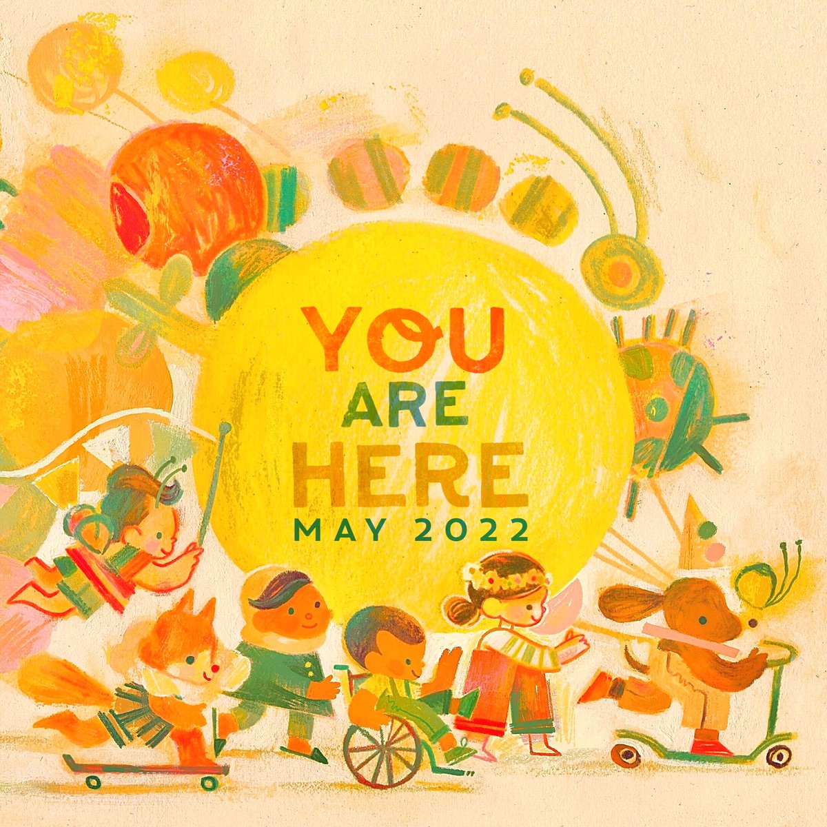 My debut picture book, “You Are Here” with @ChronicleKids is coming out May 10, 2022! Available for Pre-Order now through Chronicle & your favorite bookstore! 🌈