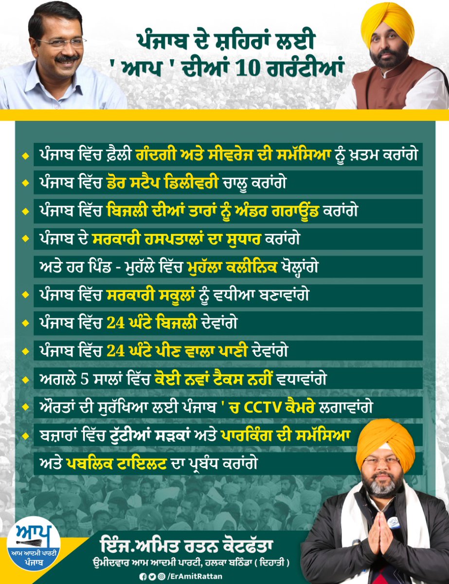 AmitKotfatta's tweet photo. #ਇੱਕਮੌਕਾਕੇਜਰੀਵਾਲਨੂੰ
#ਇੱਕਮੌਕਾਭਗਵੰਤਮਾਨਨੂੰ
#ਇੱਕਮੌਕਾਅਮਿਤਰਤਨਨੂੰ
 #Aamaadmipartypunjab #BathindaRural #Amitrattankotfatta #PunjabElection2022 #aapbathindarural  #2022ਅਮਿਤਰਤਨਦੇਨਾਲ
#2022amitrattandenaal https://t.co/HSzcHS214W