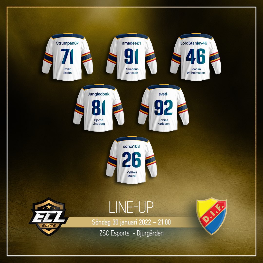 Djurgården Hockey Esport (@difhockeyesport) on Twitter photo Match ikväll mot @zscesports i ECL.
Matchstart kl.21:00
Sänds på twitch.tv/djurgardenhock…
#sportsgamerGG #kouvolanlakritsi #Mukanawilhelm <a href="/SportsGamerGG/">SportsGamer</a> #DIF Match ikväll mot @zscesports i ECL.
Matchstart kl.21:00
Sänds på twitch.tv/djurgardenhock…
#sportsgamerGG #kouvolanlakritsi #Mukanawilhelm <a href="/SportsGamerGG/">SportsGamer</a> #DIF