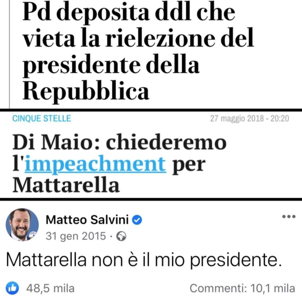 #coerenzasempre 

Abbiamo una politica avvilente, imbarazzante, improponibile e inaccettabile. 

Buon lavoro #Presidente. 

#Mattarella #Mattarellabis #Quirimane