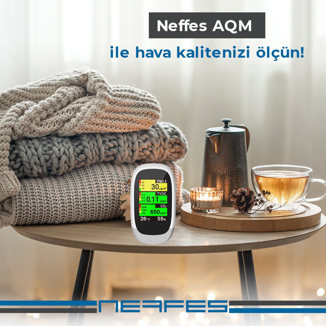 neffesnet's tweet photo. Bu soğuk günlerde hepimiz evlerimizden çıkmamayı tercih ediyoruz.
Peki evimizin hava kalitesi ne kadar temiz?
İç mekanların hava kalitesini ölçümlemek amacıyla tasarlanan NEFFES AQM ile havanızı ölçün, NEFFES Hava Temizleyici ile temizleyin! 🌸
🖥https://t.co/ylKgR5WS5p https://t.co/rVZzqJYhrq