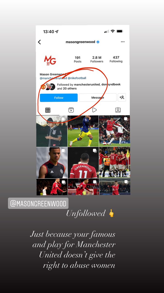 Unfollowed 🖕#masongreenwood #MUFC