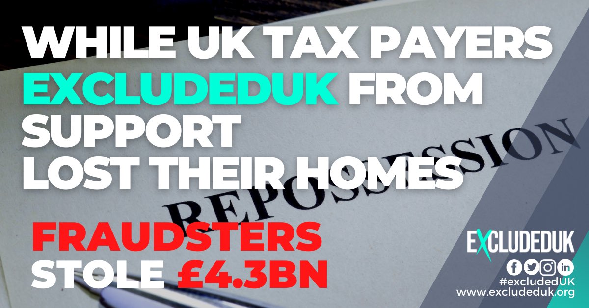 #ExcludedUK received no parity of Covid financial report as @RishiSunak accused us of being fraudsters and that ‘the system’ was not able to calculate our tax…when all along real fraudsters were stealing our share! It’s not too late to put it right… well, it is for some 😔