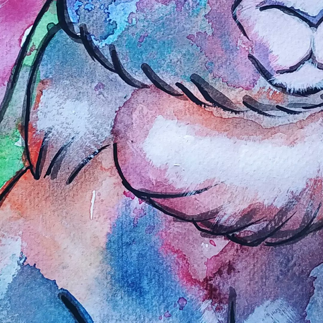 Olgaolis's tweet photo. Colorful little bunny. Not sure how I feel about its proportions and all but it was such a bundle of color and I just couldn't keep it from the world
 #colorfulart #illustration #watercolor #watercolordrawing #smallartaccount #bunnypainting #watercolorbunny #colorfullbunny https://t.co/FcU1vWqFnU