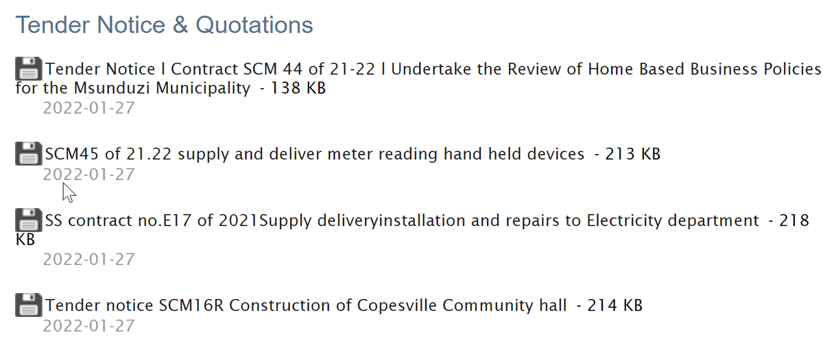 MunicipalNotice's tweet photo. New tenders at Msunduzi: review of policies, meter reading devices, electricity repairs, construction of community hall https://t.co/XmPW0ZGaGD #MsunduziNotice #ConstructionNotice #DigitalNotice https://t.co/mNNqkAdwSQ