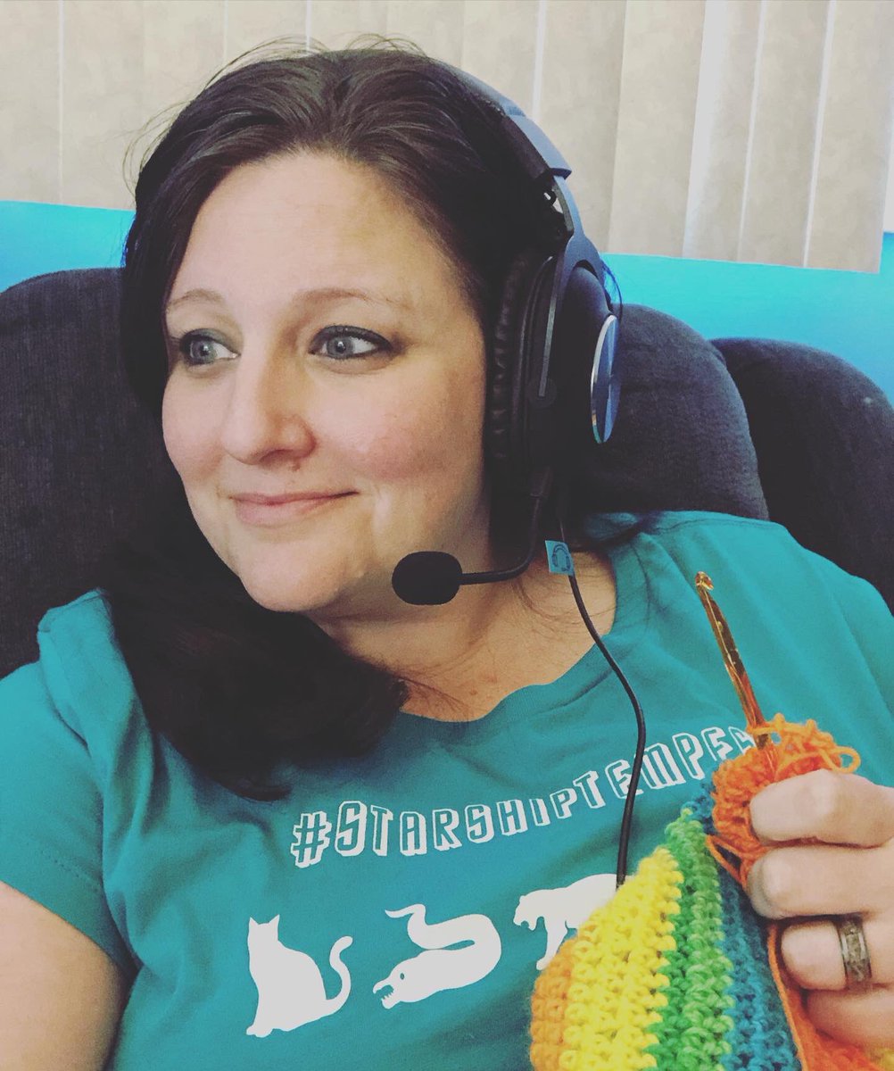 starshiptempest's tweet photo. We recorded new #StarshipTempest episodes last night! Are you caught up? 😉
#ActualPlay #ActualPlayPodcast #StarTrekFans #StarTrekRPG #RPGpodcast #StarshipTempestMerch #geekcrochet https://t.co/xPa49QLNYS