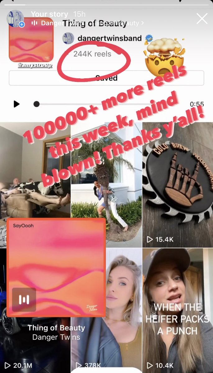 I think this is what they mean when they say ur going viral - holy moly our brains are blown! Thanks for all the <a href="/tiktok_us/">TikTok US</a> &amp; #InstagramReel love on our song #THINGOFBEAUTY  stream away on <a href="/applemusic/">Apple Music</a> music.apple.com/us/album/thing…