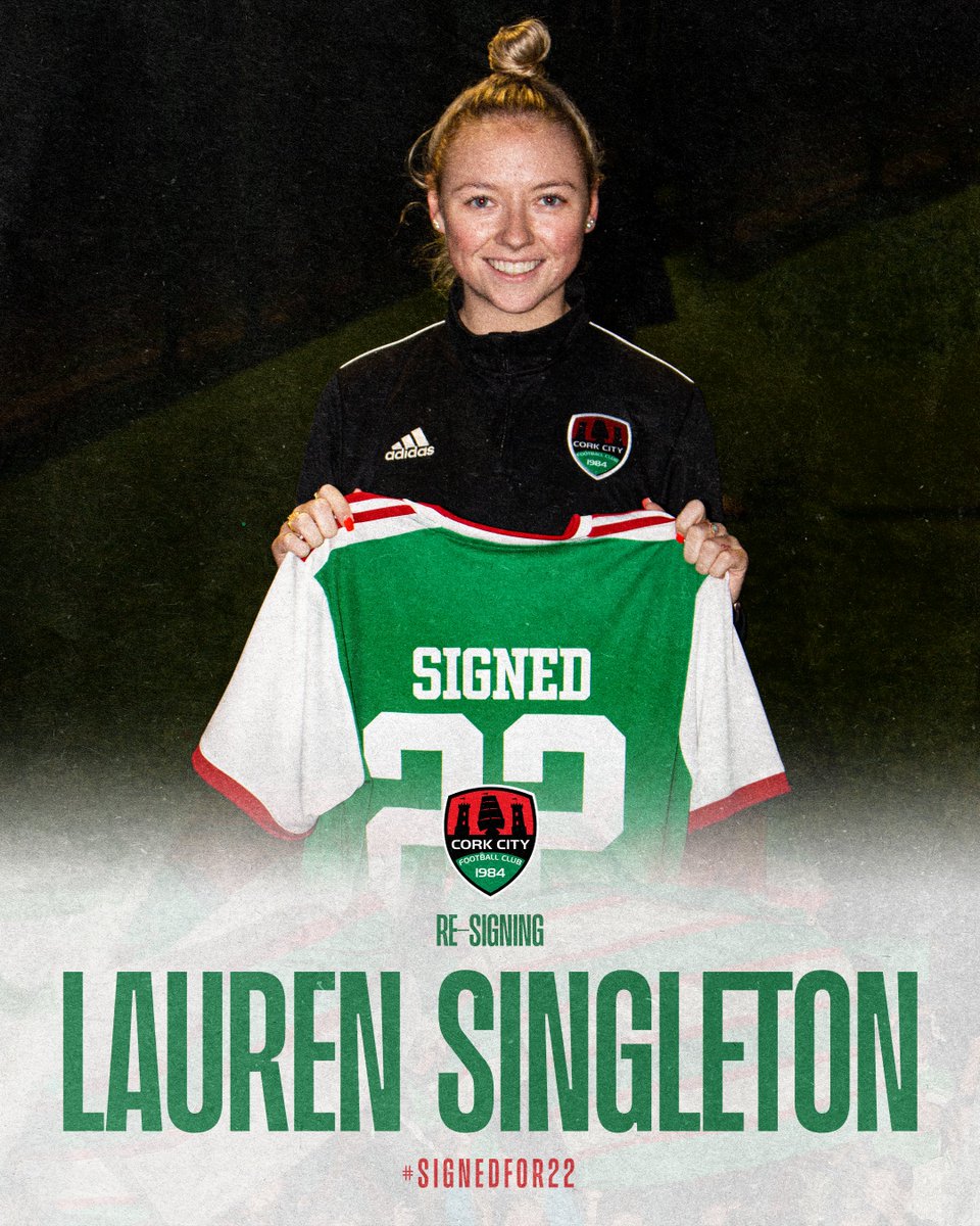 CorkCityFCWomen's tweet photo. Two more players confirmed ahead of the new season! ๐
Lauren Singleton & Riona Crowley have #SignedFor22! โ๐ผ
#CCFC84 https://t.co/29WAuirhZ5