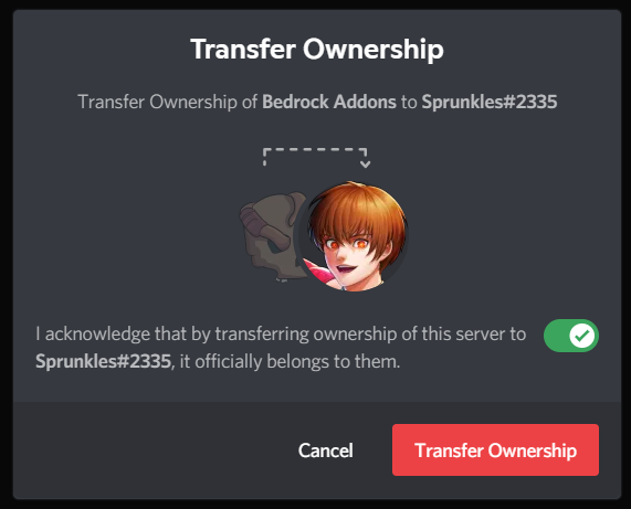 Sir_Lich's tweet photo. Bittersweet moment today, as I've just handed over the keys to Bedrock Addons discord. 

Thanks for everything <3 https://t.co/on6skDKArT
