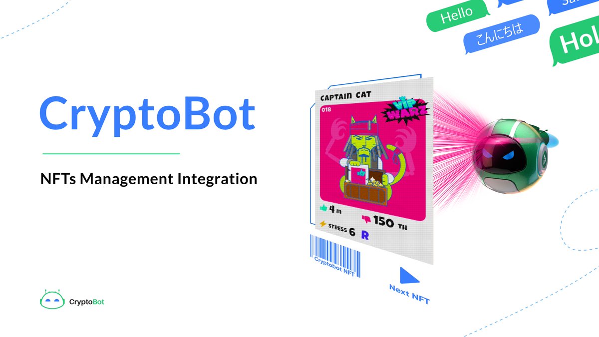 AbsoluteWallet's tweet photo. NFTs Consultation &amp; Management 🖼

CryptoBot is one of the very first #cryptowallets to give you the ability to manage your #NFTs!

Currently Supported:
- @PowercNFT
- @VipWarz

Your NFTs available from any device at any time. https://t.co/6zikRJl8QR