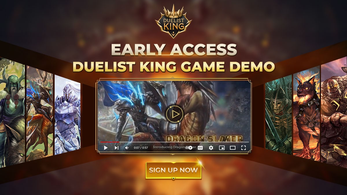DuelistKingNFT's tweet photo. Duelist King is coming to you, in March 2022 ⚔️ 

Do you want to enter the battlefield before others? We are inviting players to sign up for our early access program &amp; try out the game early 🎮 

Register NOW  ✍️  https://t.co/EZqPOXombG

#NFT #Blockchaingaming #Win2Earn #crypto https://t.co/CG8LLhjM1b