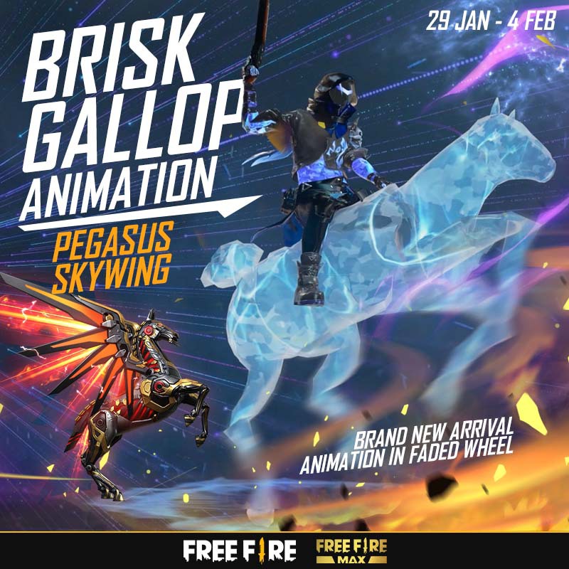 Survivors! 🔊 Have you collected the latest addition to the faded wheel? If not, head over there immediately and spin to win the exclusive Brisk Gallop animation & other rewards! Event expires on 4 February ⏳ #FreeFire #FreeFireIndia #IndiaKaBattleRoyale #Booyah