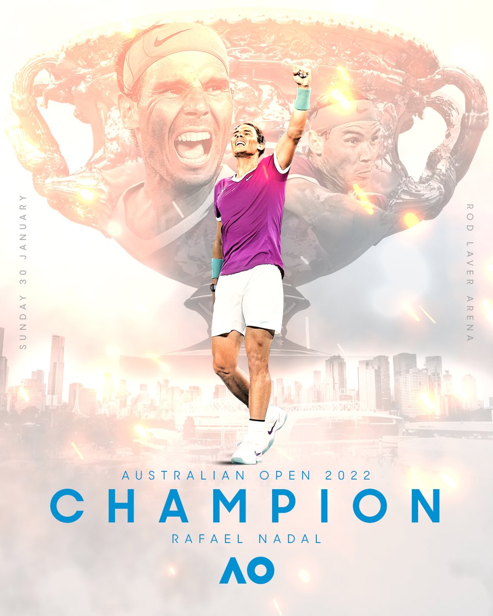 Rafa reigns again 🏆 #AusOpen • #AO2022