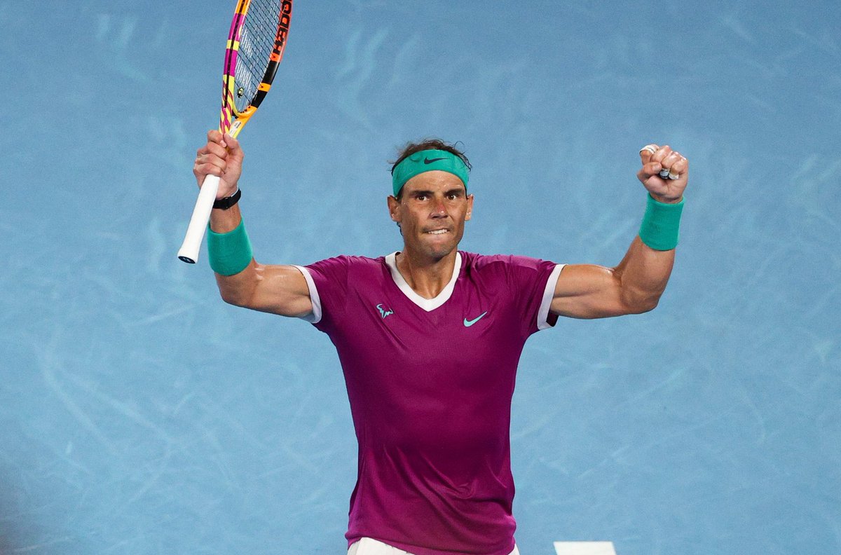 perudep's tweet photo. Una Verdadera Máquina! 🥎🥇

#RafaelNadal 
#AustralianOpen2022 https://t.co/K2vfRPmW7Z