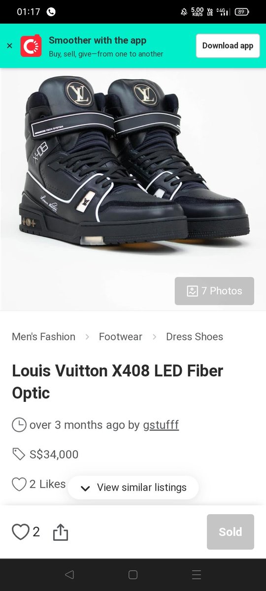 Louis Vuitton X408 LED Fiber Optic, Men's Fashion, Footwear, Dress