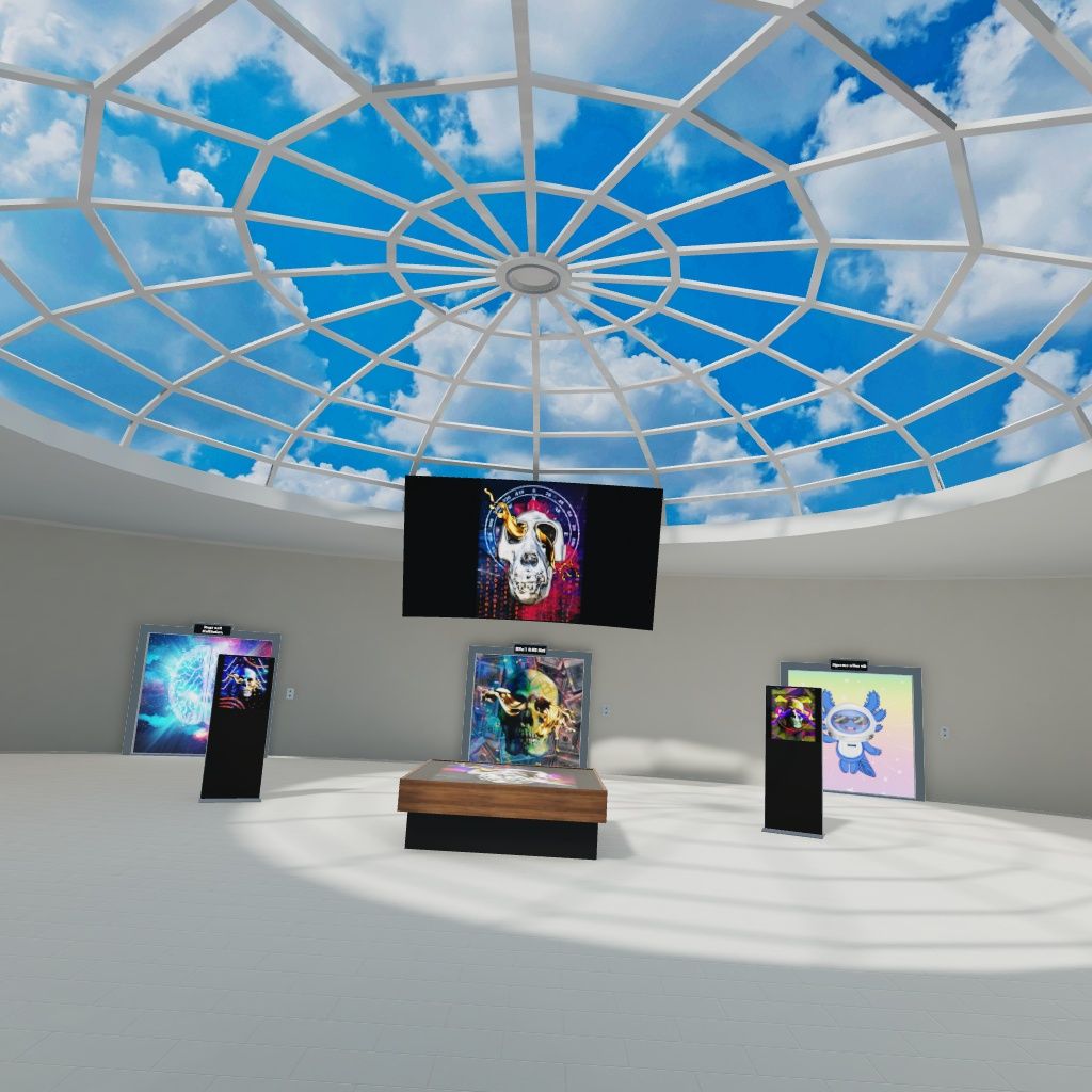 vibe_high101's tweet photo. Displaying my #nft art in the #multiverseonline received an awesome audience today to check out my new #nfts collection 😀 #NFTCommunity #nftcollector #NFTartist #nftskull #skull #artcollector https://t.co/WG1Rl9QufY