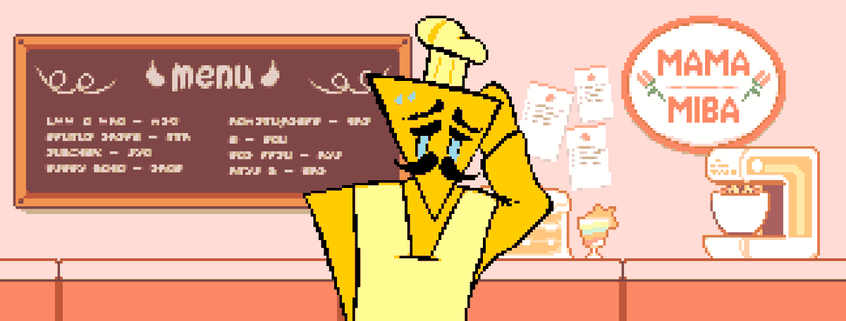 shinyemeraldart's tweet photo. * Mama Miba! I’m not prepared for this…
* Welcome to my TOPBAKERY! 
   
Here's TOP CHEF, inside his TOP BAKERY! This art was made for Shopswap, an AU by my friend Yertendo!
#topchef #DELTARUNE #mama #miba https://t.co/99AtVGxLqY