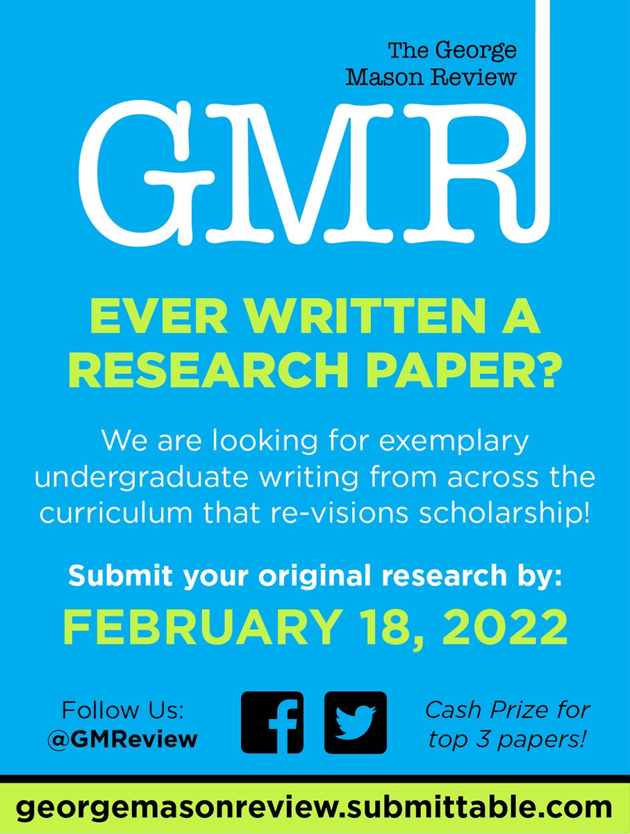 The George Mason Review (@gmreview) on Twitter photo 