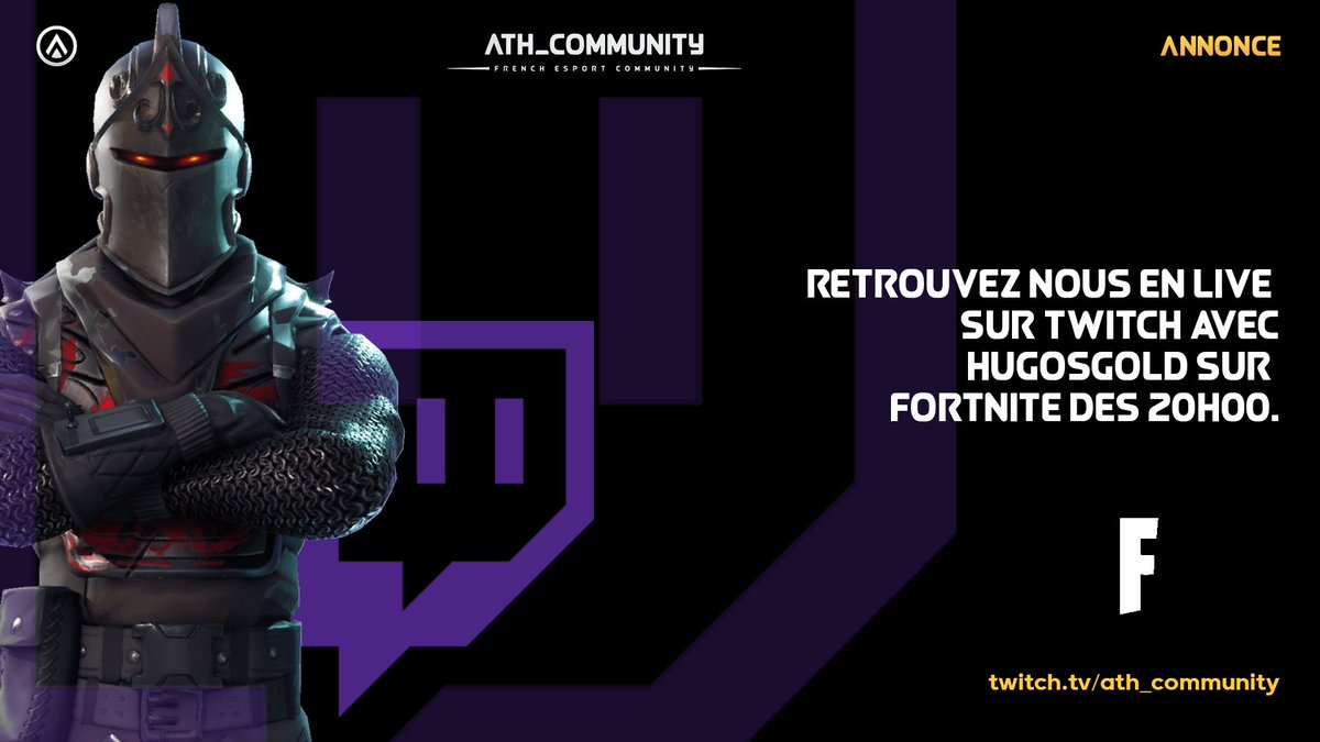 Aujourd'hui, retrouvez notre #streamer Hugosgold en live sur #twitch de 20h00 à 22h00 sur #fortnite en mode #chill. 
Qui parmi vous seront présent lors de se live? 
#Mercipourvotresoutiens
#RT &amp; #follow