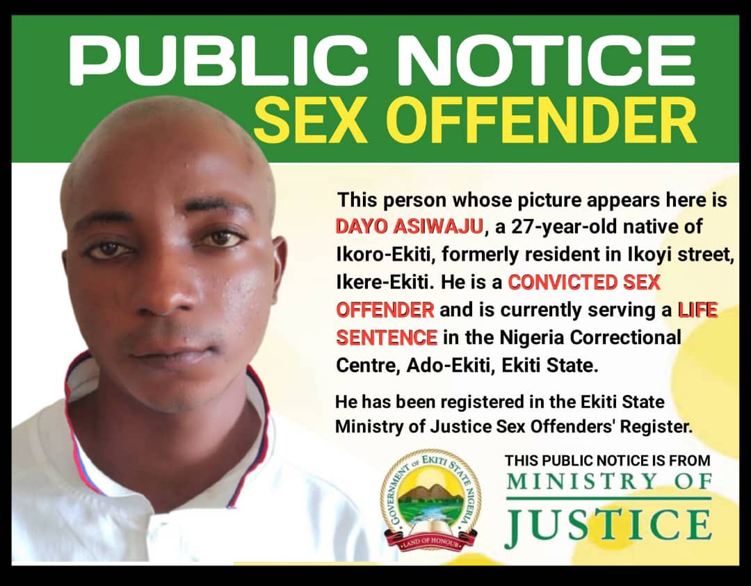 EkitiSarc's tweet photo. EKITI SARC(Sexual Assault Referral Center) Moremi Clinic recorded 2 convictions this month. Kudos to @ekiti_MOjustice 

#SexOffenders
#NoToRape https://t.co/79PWlwQw3S