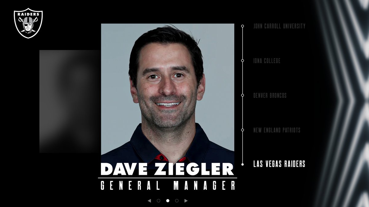Raiders's tweet photo. We have hired Dave Ziegler as General Manager. https://t.co/CNmEo7oPa3